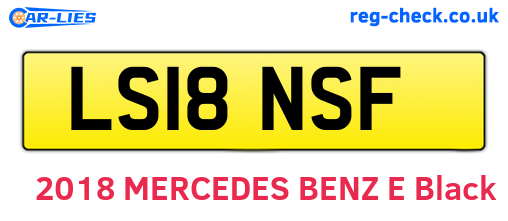 LS18NSF are the vehicle registration plates.