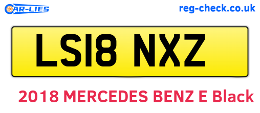 LS18NXZ are the vehicle registration plates.