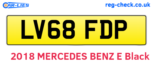 LV68FDP are the vehicle registration plates.