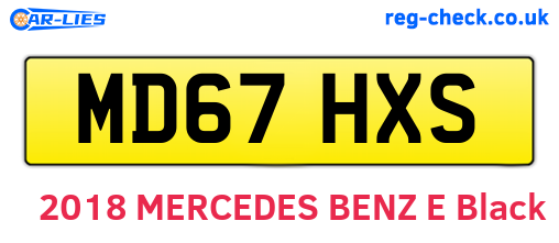 MD67HXS are the vehicle registration plates.