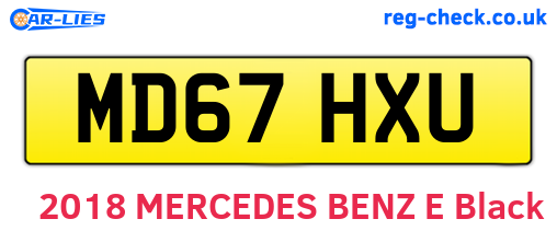 MD67HXU are the vehicle registration plates.