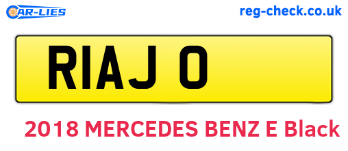 R1AJO are the vehicle registration plates.