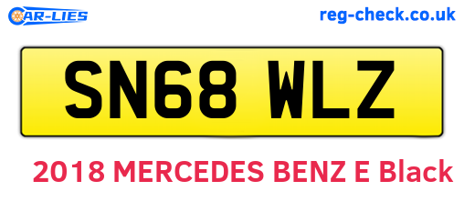 SN68WLZ are the vehicle registration plates.