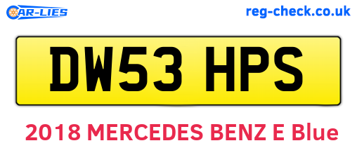 DW53HPS are the vehicle registration plates.