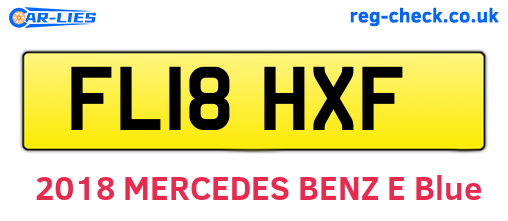 FL18HXF are the vehicle registration plates.