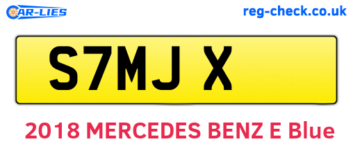 S7MJX are the vehicle registration plates.