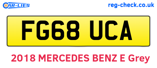 FG68UCA are the vehicle registration plates.