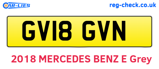 GV18GVN are the vehicle registration plates.