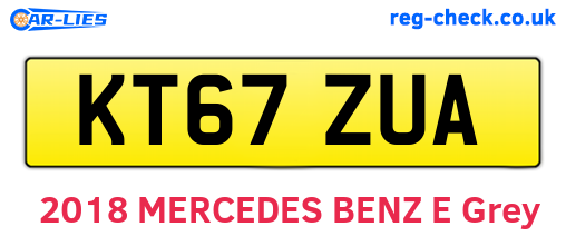 KT67ZUA are the vehicle registration plates.