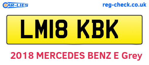 LM18KBK are the vehicle registration plates.