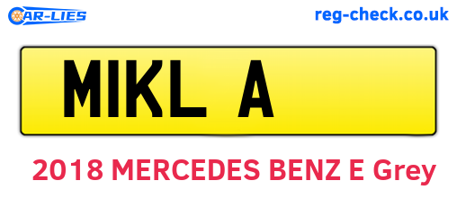 M1KLA are the vehicle registration plates.