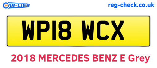 WP18WCX are the vehicle registration plates.
