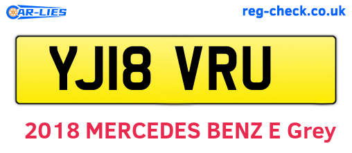 YJ18VRU are the vehicle registration plates.