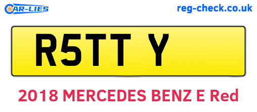 R5TTY are the vehicle registration plates.
