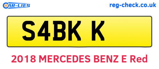 S4BKK are the vehicle registration plates.