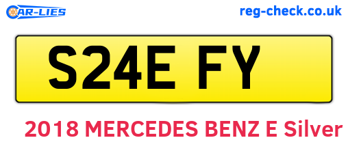 S24EFY are the vehicle registration plates.