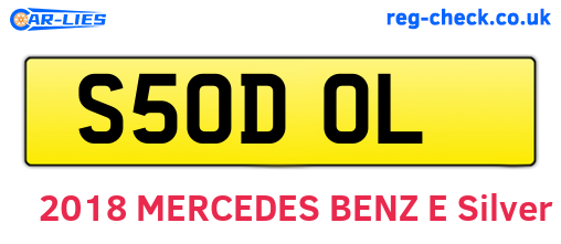 S50DOL are the vehicle registration plates.