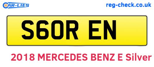 S60REN are the vehicle registration plates.