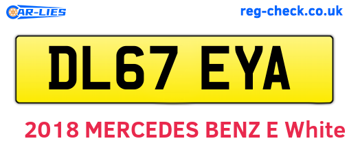 DL67EYA are the vehicle registration plates.