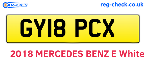 GY18PCX are the vehicle registration plates.