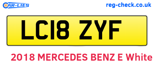 LC18ZYF are the vehicle registration plates.