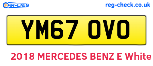 YM67OVO are the vehicle registration plates.