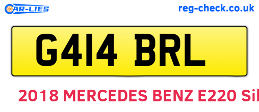 G414BRL are the vehicle registration plates.