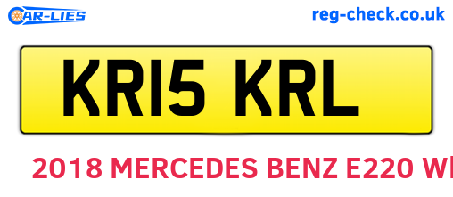 KR15KRL are the vehicle registration plates.