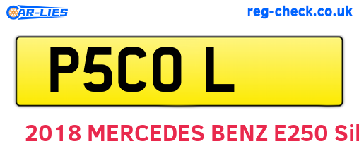 P5COL are the vehicle registration plates.