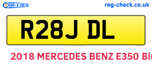 R28JDL are the vehicle registration plates.