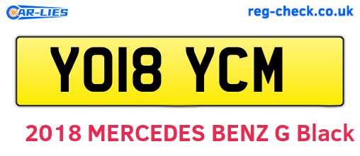 YO18YCM are the vehicle registration plates.