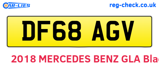 DF68AGV are the vehicle registration plates.