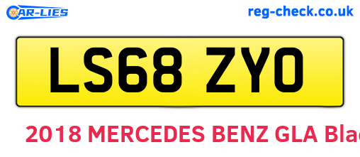 LS68ZYO are the vehicle registration plates.