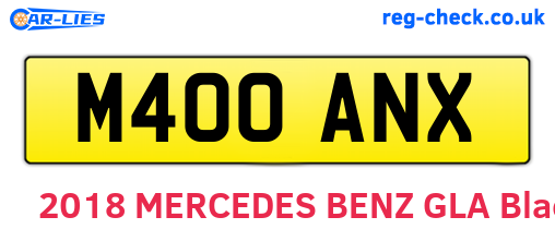 M400ANX are the vehicle registration plates.