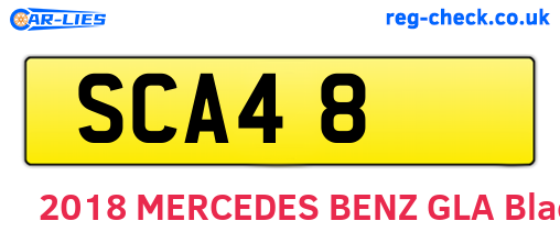 SCA48 are the vehicle registration plates.