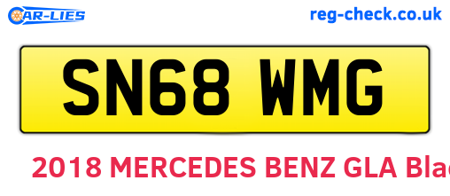 SN68WMG are the vehicle registration plates.