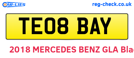 TE08BAY are the vehicle registration plates.
