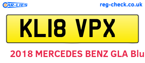 KL18VPX are the vehicle registration plates.