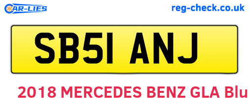 SB51ANJ are the vehicle registration plates.