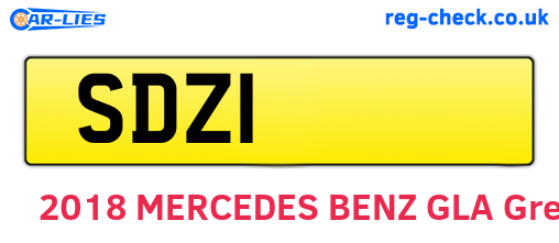 SDZ1 are the vehicle registration plates.