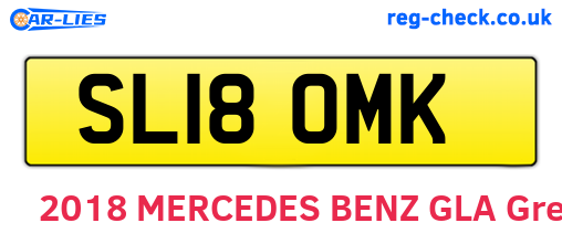 SL18OMK are the vehicle registration plates.