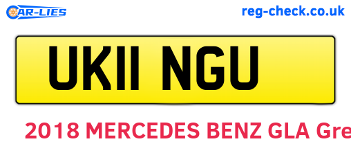 UK11NGU are the vehicle registration plates.