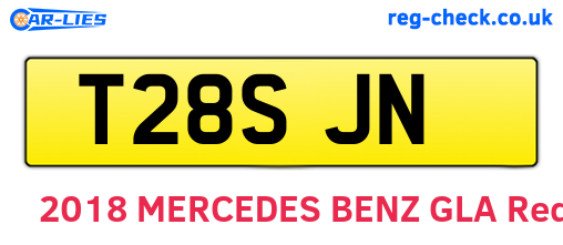 T28SJN are the vehicle registration plates.