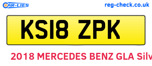 KS18ZPK are the vehicle registration plates.
