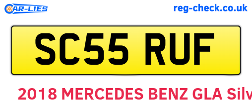 SC55RUF are the vehicle registration plates.