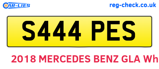 S444PES are the vehicle registration plates.