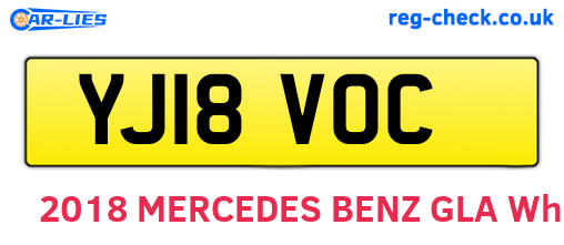 YJ18VOC are the vehicle registration plates.