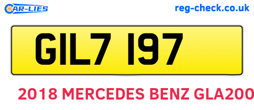 GIL7197 are the vehicle registration plates.