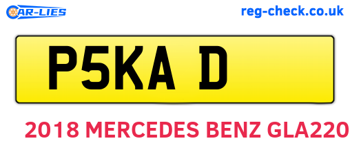 P5KAD are the vehicle registration plates.