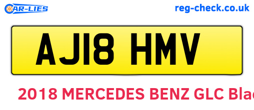 AJ18HMV are the vehicle registration plates.